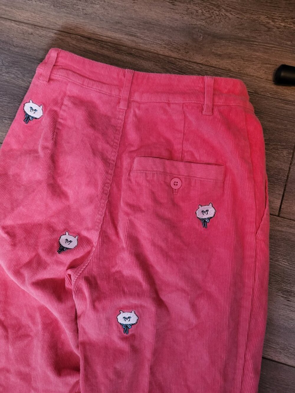 Lazy Oaf corduroy cat embroidered trousers - Picture 2 of 6